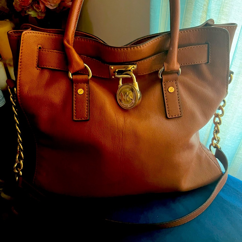 Michael Kors cognac handbag